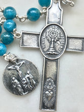 Load image into Gallery viewer, Passion rosary - Apatite and Sterling Silver - Our Lady of Sorrows CeCeAgnes
