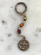 Load image into Gallery viewer, Three Hail Mary Chaplet - Crystal and Bronze Holy Spirit Chaplet CeCeAgnes
