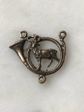 Load image into Gallery viewer, Saint Hubert Rosary Center - Bronze or Sterling Silver - Antique Reproduction 035 CeCeAgnes Rosary Parts
