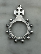 Load image into Gallery viewer, Antique Replica Finger Rosary  Bronze One Decade Ring Rosary Parts
