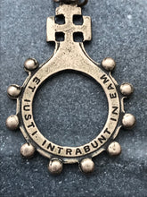 Load image into Gallery viewer, Antique Replica Finger Rosary  Bronze One Decade Ring Rosary Parts
