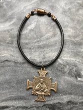 Load image into Gallery viewer, Sacred Heart Medal: Bronze Car Rearview Mirror Charm
