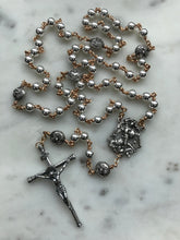 Load image into Gallery viewer, Mixed Metal Saint Michael Rosary - Sterling  Silver and Bronze - Spanish Crucifix - Wire-Wrapped
