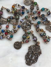 Load image into Gallery viewer, Holy Angels Crystal Bronze Rosary - Stained Glass Window Rosary CeCeAgnes

