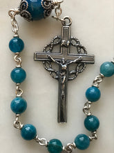 Load image into Gallery viewer, Passion rosary - Apatite and Sterling Silver - Our Lady of Sorrows CeCeAgnes
