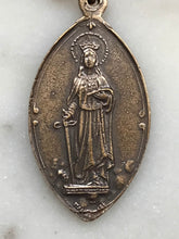 Load image into Gallery viewer, Saint Dymphna Medal -  Bronze - 1594 CeCeAgnes Rosary Parts
