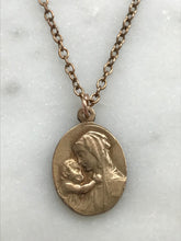 Load image into Gallery viewer, Botticelli Madonna and Child Solid Bronze Necklace
