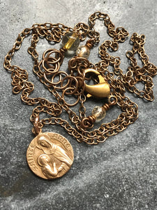 Saint Ann Solid Bronze Necklace