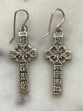 Load image into Gallery viewer, Celtic Cross Sterling Silver Earrings - CeCeAgnes
