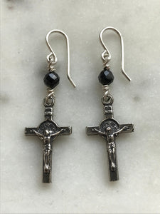 Saint Benedict Sterling Silver Earrings - CeCeAgnes