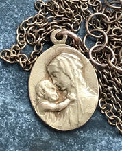 Load image into Gallery viewer, Botticelli Madonna and Child Solid Bronze Necklace
