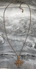 Load image into Gallery viewer, Cross of Jerusalem Solid Bronze Necklace
