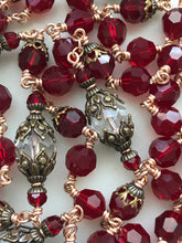 Load image into Gallery viewer, Beautiful Crystal Rosary - Bronze  - Wire-Wrapped - Marian Auspice CeCeAgnes
