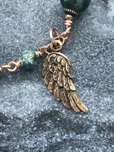 Load image into Gallery viewer, Seraphym and Bronze Rosary Bracelet - Seraphinite Angel Wing
