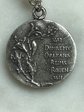 Load image into Gallery viewer, Saint Joan of Arc Rosary: Sterling Silver, Seraphinite Gemstones, Lilies Crucifix
