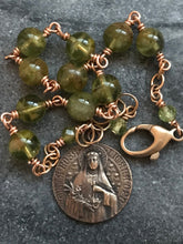 Load image into Gallery viewer, Peridot Rosary Bracelet - August Birthstone and Saint Rose of Lima
