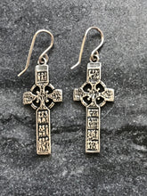 Load image into Gallery viewer, Celtic Cross Sterling Silver Earrings - CeCeAgnes
