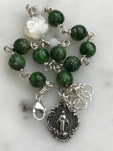 Load image into Gallery viewer, Green Diopside Rosary Bracelet - All Sterling - Wire-wrapped CeCeAgnes
