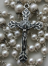 Load image into Gallery viewer, Heirloom Rosary - Sterling Silver - Freshwater Pearl
