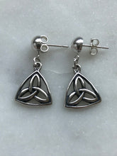 Load image into Gallery viewer, Trinity Knot Celtic Sterling Silver Earrings - CeCeAgnes
