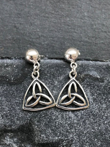 Trinity Knot Celtic Sterling Silver Earrings - CeCeAgnes