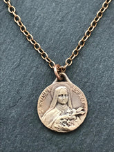 Load image into Gallery viewer, Saint Therese Solid Bronze Necklace
