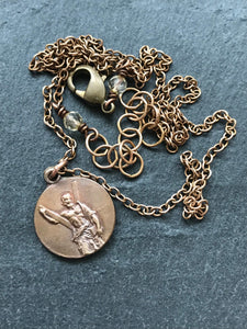 Saint Andrew Solid Bronze Necklace