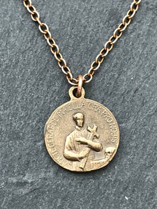 Saint Gerard Solid Bronze Necklace