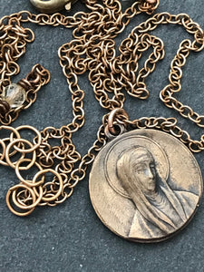 Saint Catherine of Siena Solid Bronze Necklace