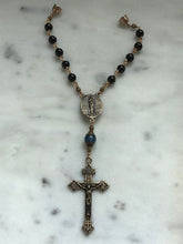 Load image into Gallery viewer, Stella Maris Auto Rosary - Garnet and Bronze - One Decade Rosary - Car Rosary CeCeAgnes
