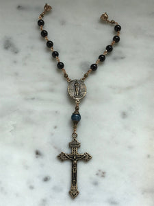 Stella Maris Auto Rosary - Garnet and Bronze - One Decade Rosary - Car Rosary CeCeAgnes