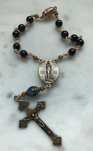 Stella Maris Auto Rosary - Garnet and Bronze - One Decade Rosary - Car Rosary CeCeAgnes