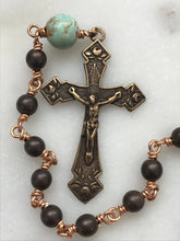 Load image into Gallery viewer, Tiny Our Lady of Carmel Rosary - Sacred Heart Hematite Single Decade Rosary CeCeAgnes
