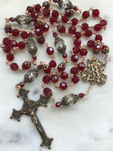 Load image into Gallery viewer, Beautiful Crystal Rosary - Bronze  - Wire-Wrapped - Marian Auspice CeCeAgnes
