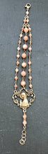 Load image into Gallery viewer, The Blessed Virgin Mary Bracelet - Solid Bronze and Orange Moonstone
