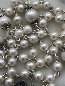 Heirloom Rosary - Sterling Silver - Freshwater Pearl