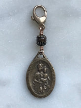 Load image into Gallery viewer, Bag Charm - Catholic - Scapular Zipper Pull - Bronze and Bronzite
