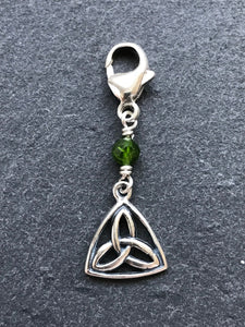 Celtic Trinity Knot Bag Charm - Zipper Pull - All Sterling Silver CeCeAgnes