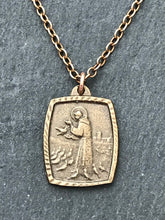 Load image into Gallery viewer, Saint Francis Solid Bronze Necklace
