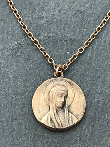 Saint Catherine of Siena Solid Bronze Necklace