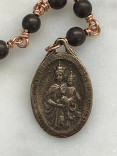 Load image into Gallery viewer, Tiny Our Lady of Carmel Rosary - Sacred Heart Hematite Single Decade Rosary CeCeAgnes
