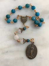 Load image into Gallery viewer, Stella Maris Chaplet - Bronze - Apatite and Moonstone CeCeAgnes
