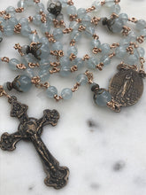 Load image into Gallery viewer, Aquamarine Rosary - Bronze - Stella Maris Center CeCeAgnes
