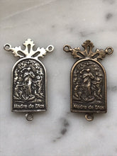Load image into Gallery viewer, Our Lady Undoer of Knots Rosary Center - Bronze Antique Reproduction Rosary Parts
