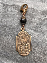 Load image into Gallery viewer, Bag Charm Catholic First Holy Communion Zipper Pull - Bronze and Citrine - Blessed Sacrament - Holy Eucharist
