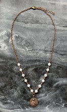 Load image into Gallery viewer, Saint Rose of Lima Necklace - Solid Bronze and Moonstone
