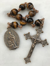 Load image into Gallery viewer, Saint Nicholas Chaplet - Tiger Eye - Bronze CeCeAgnes
