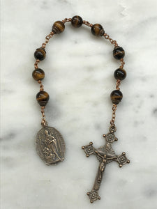 Saint Nicholas Chaplet - Tiger Eye - Bronze CeCeAgnes