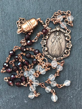 Load image into Gallery viewer, Divine Mercy Beaded Tassel Rear View Mirror Accessory Auto Rosary
