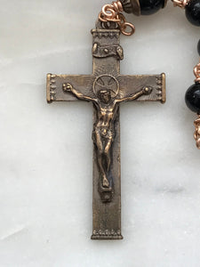 Black Onyx Rosary - Bronze - OL of Good Hope CeCeAgnes